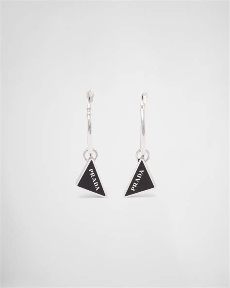 boucle d'oreille femme prada|Boucles D’oreilles Prada Symbole Noir/diamant Noir .